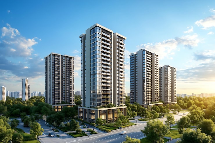 New and upcoming apartment towers for sale in Bapunagar, Ahmedabad, artist impression